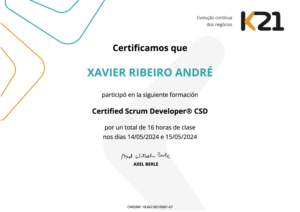 Certificado K21